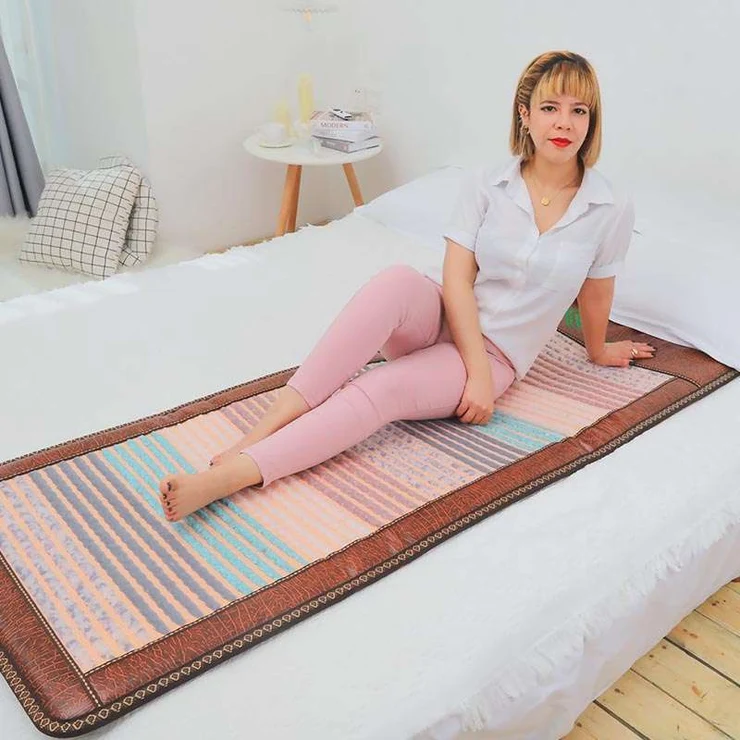PHYMAT infrared heating mat layered construction with gemstones and heating technology